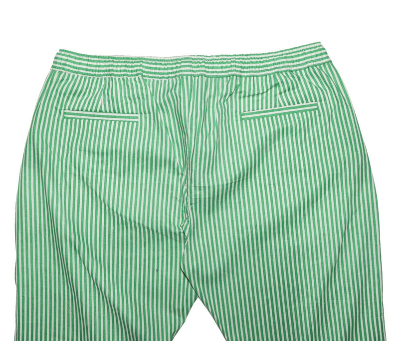 Mens Pants Joggers Green White Striped Drawstring Loose Harem Casual Beach XL