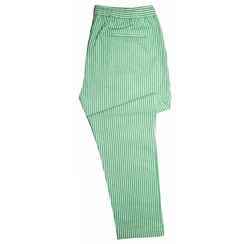 Mens Pants Joggers Green White Striped Drawstring Loose Harem Casual Beach XL