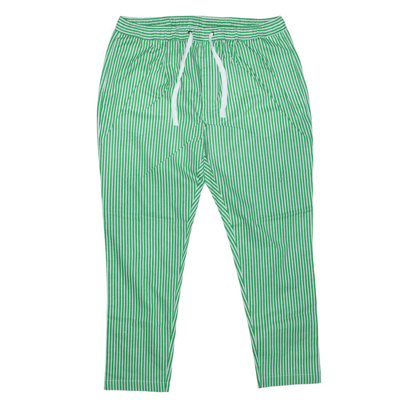 Mens Pants Joggers Green White Striped Drawstring Loose Harem Casual Beach XL