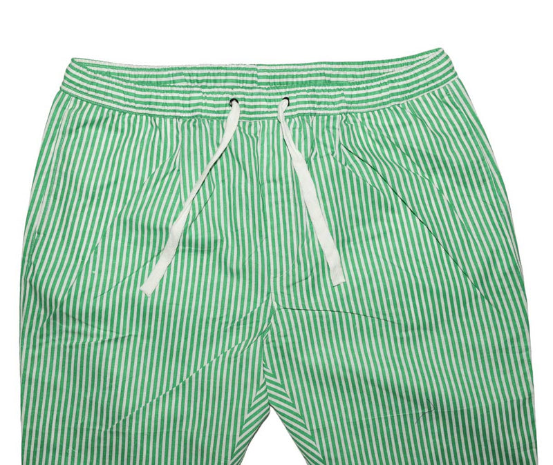 Mens Pants Joggers Green White Striped Drawstring Loose Harem Casual Beach XL