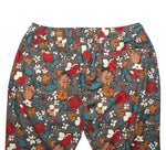Mens Pants Joggers Brown Red Blue Floral Drawstring Loose Harem Casual Beach XL