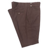 Men's Gurkha Pants Brown Cotton Slim High Waist Flat Front Dress Trousers 38