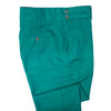 Men's Gurkha Pants Teal Green Wool Slim High Waist Flat Front Dress Trousers 38