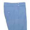Men's Gurkha Pants Light Blue Corduroy Slim High Waist Flat Front Dress Trousers 36