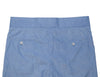 Men's Gurkha Pants Light Blue Corduroy Slim High Waist Flat Front Dress Trousers 36