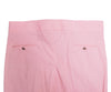 Men's Gurkha Pants Pink Cotton Slim High Waist Flat Front Dress Trousers 38