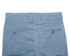 Men's Gurkha Pants Blue Cotton Slim High Waist Flat Front Dress Trousers 34