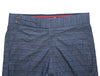 Men's Gurkha Pants Blue Barre Striped Wool Slim High Waist Flat Front Dress Trousers 36