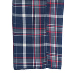 Men's Gurkha Pants Blue Red Plaid Check Wool Slim High Waist Flat Front Dress Trousers 36