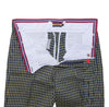Men's Gurkha Pants Blue Yellow Plaid Check Slim High Waist Flat Front Dress Trousers 36