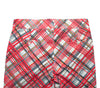 Men's Gurkha Pants Red White Plaid Check Slim High Waist Flat Front Dress Trousers 36