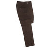 Men's Gurkha Pants Brown Striped Slim High Waist Flat Front Dress Trousers 36
