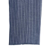 Men's Gurkha Pants Blue White Striped Cotton Slim High Waist Flat Front Dress Trousers 36