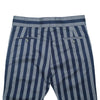 Men's Gurkha Pants Blue Gray Striped Wool Slim High Waist Flat Front Dress Trousers 34