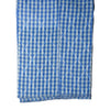 Men's Gurkha Pants Blue White Check Cotton Slim High Waist Flat Front Dress Trousers 34