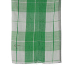 Men's Gurkha Pants Green White Plaid Check Slim High Waist Flat Front Dress Trousers 34