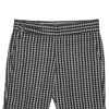 Men's Gurkha Pants Black White Plaid Check Cotton Slim High Waist Flat Front Dress Trousers 34