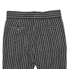 Men's Gurkha Pants Black White Plaid Check Cotton Slim High Waist Flat Front Dress Trousers 34