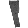 Men's Gurkha Pants Black White Plaid Check Cotton Slim High Waist Flat Front Dress Trousers 34