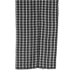 Men's Gurkha Pants Black White Plaid Check Cotton Slim High Waist Flat Front Dress Trousers 34