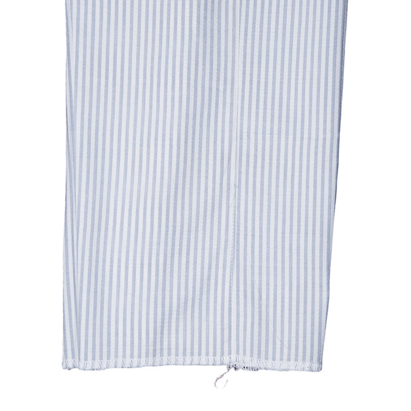 Mens Gurkha Pants Blue White Striped Seersucker Slim High Waist Flat Front 34