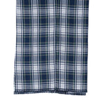 Mens Gurkha Pants Blue White Green Tartan Plaid Slim High Waist Flat Front 34