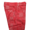 Men's Gurkha Pants Red Abstract Slim Fit High Waist Flat Front Dress Trousers 36