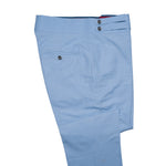 Mens Gurkha Pants Light Blue Textured Slim Straight High Waist Flat Front 34