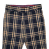 Mens Gurkha Pants Beige Navy Blue Plaid Check Wool Slim High Waist Flat Front 34