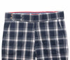 Men's Gurkha Pants Blue White Plaid Wool Slim High Waist Flat Front Dress Trousers 36