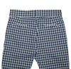 Mens Gurkha Pants Blue Check Plaid Slim High Waist Flat Front Dress Trousers 34