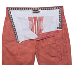 Men's Gurkha Pants Clay Red Polka Dot High Waist Flat Front Dress Trousers 36
