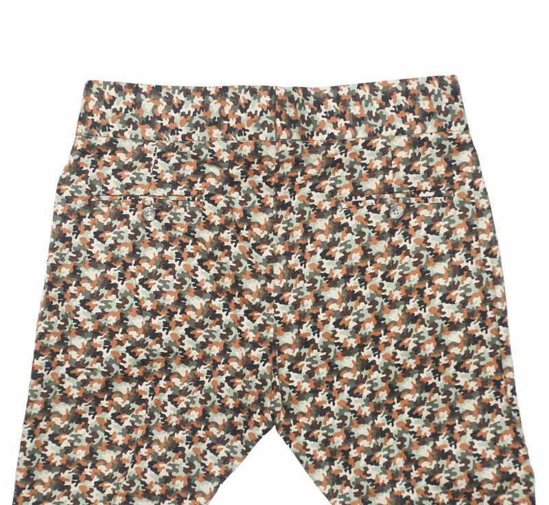 Mens Gurkha Pants Green Brown Camouflage Army Military Slim Dress Trousers 32