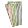 Men's Gurkha Pants Multicolor Striped Slim High Waist Flat Front Dress Trousers 36