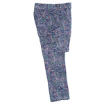 Men's Gurkha Pants Multicolor Paisley Abstract Baroque High Waist Flat Front Dress Trousers 36