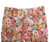 Men's Gurkha Pants Multicolor Floral Slim High Waist Flat Front Dress Trousers 38