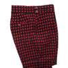 Men's Gurkha Pants Red Black Check Plaid Slim High Waist Flat Front Dress Trousers 38