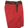 Men's Gurkha Pants Red Black Floral Slim High Waist Flat Front Dress Trousers 38