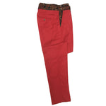 Men's Gurkha Pants Red Black Floral Slim High Waist Flat Front Dress Trousers 38