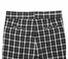 Men's Gurkha Pants Black White Plaid Wool Slim High Waist Flat Front Dress Trousers 36