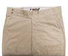 Men's Gurkha Pants Beige Cotton Slim High Waist Flat Front Chino Trousers 38