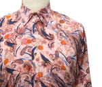 Mens Shirt Button Up Multicolor Paisley Abstract Casual Hawaiian Beach Medium