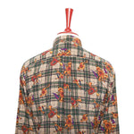 Mens Silk Shirt Button Up Multicolor Baroque Geometric Abstract Designer XL