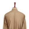 Mens Silk Shirt Button Up Gold Black Striped Designer Dress Casual Beach XL