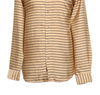 Mens Silk Shirt Button Up Gold Black Striped Designer Dress Casual Beach XL