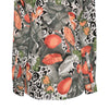 Mens Silk Shirt Button Up Green Orange Floral Abstract Hawaiian Beach Casual XL