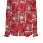 Mens Silk Shirt Button Up Multicolor Floral Tropical Hawaiian Beach Casual XL