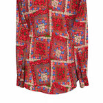 Mens Silk Shirt Button Up Multicolor Floral Tropical Hawaiian Beach Casual XL