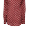 Mens Silk Shirt Button Up Red Geometric Designer Dress Casual Hawaiian Beach XL