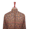 Mens Silk Shirt Button Up Gold Blue Red Floral Tropical Hawaiian Beach Casual XL